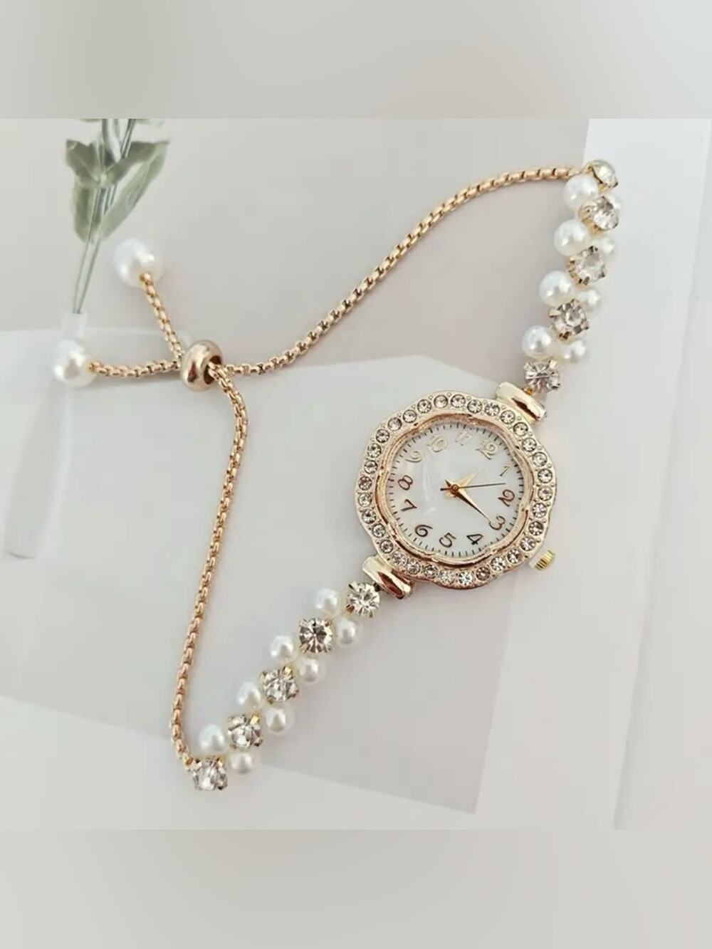 Brand new Elegant Crystal Bracelet Watch - 3 Tones